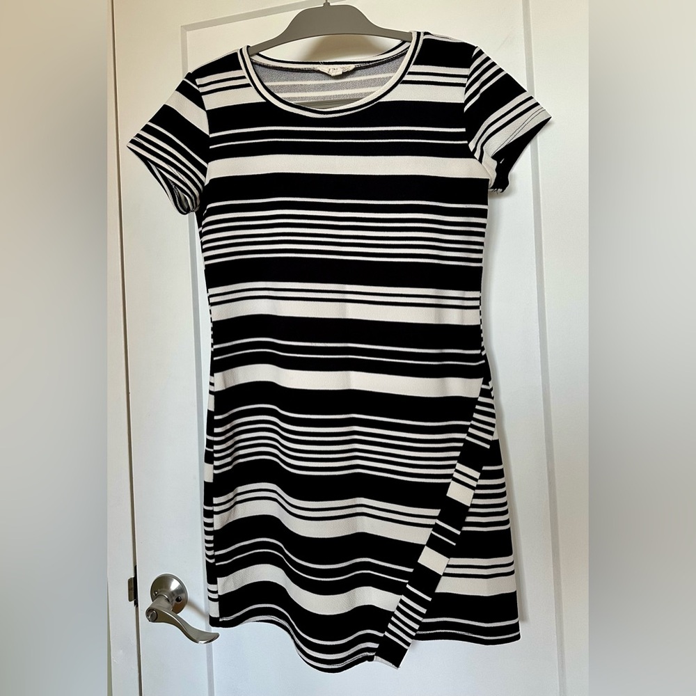 Black and White Striped Dress